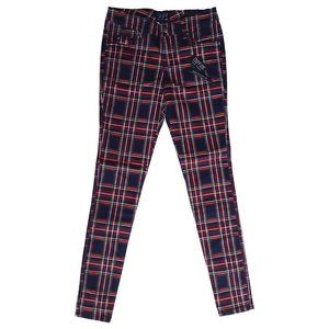 Tripp NYC Punk Black Red Tartan Plaid Jeans Pants